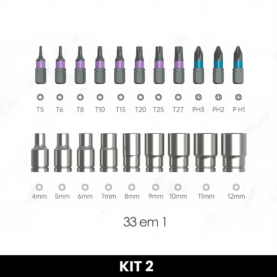 Milti Tools - Caixa de Ferramentas Multifuncional 33 em 1