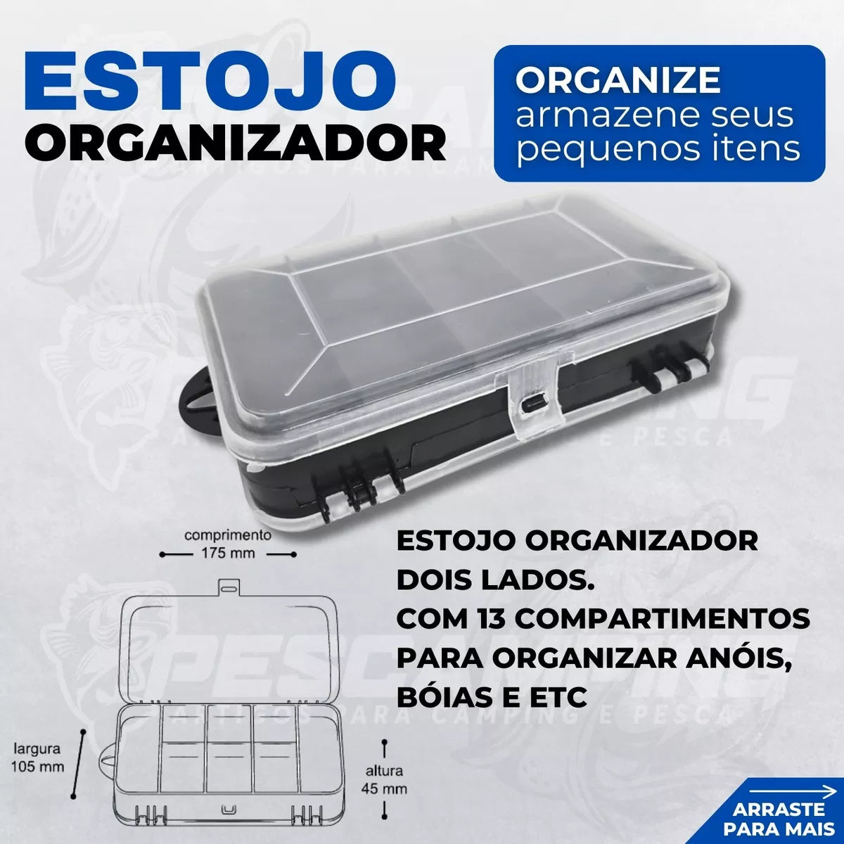 Kit Pesca Completo 2 Varas Fibra de Vidro e 2 Molinetes Leve com Linha Estojo e Maleta com Acessórios