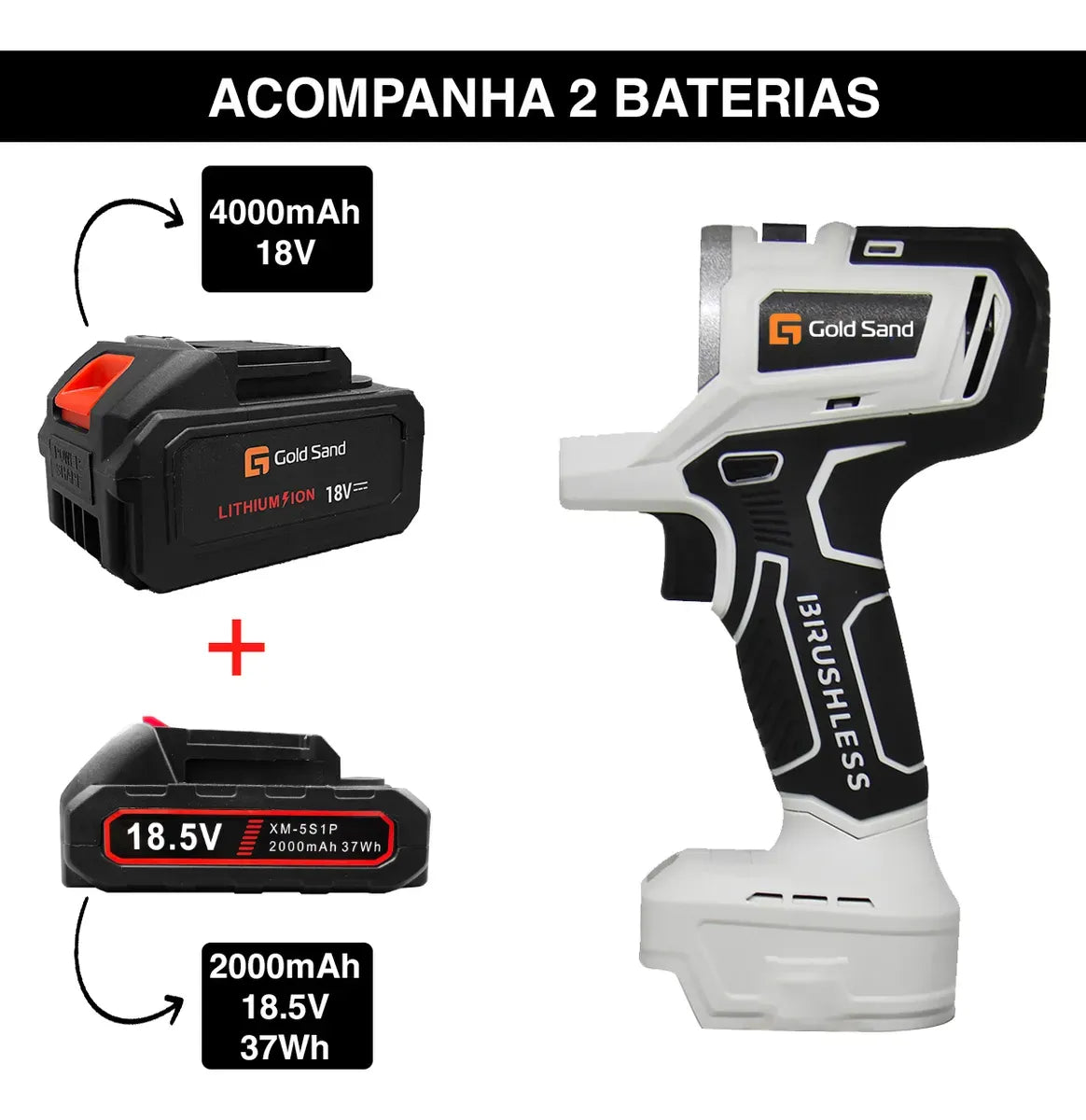 Kit 10 em 1 Parafusadeira Com 2 Baterias Lixadeira Profissional