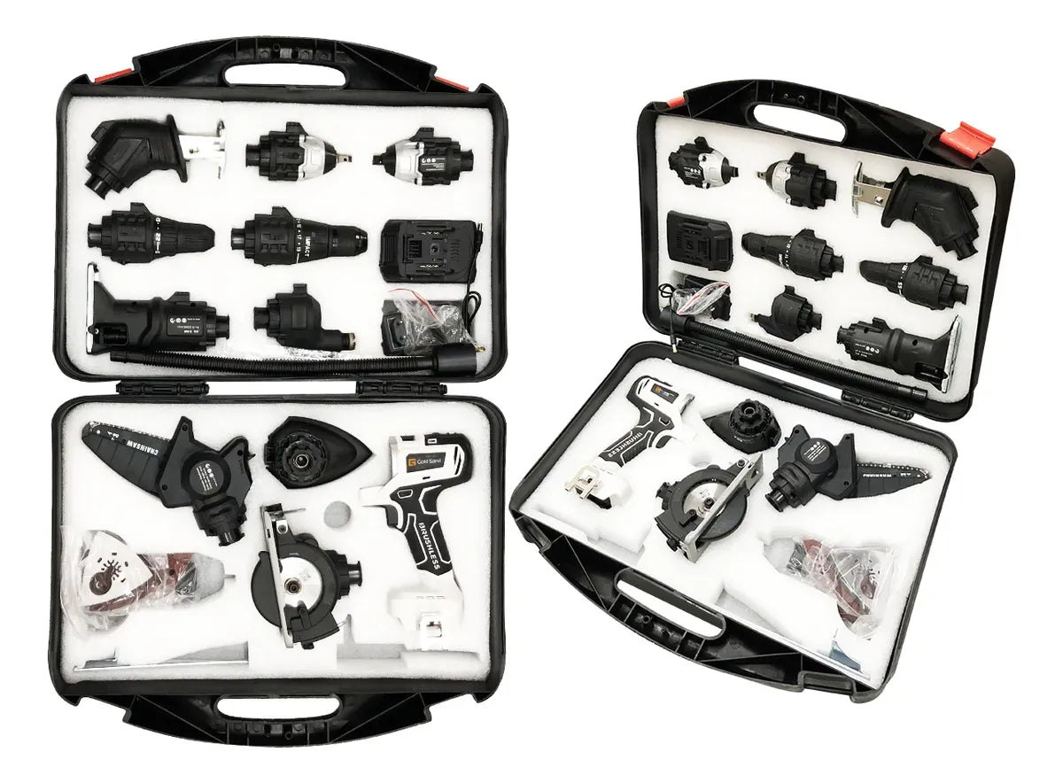 Kit 10 em 1 Parafusadeira Com 2 Baterias Lixadeira Profissional