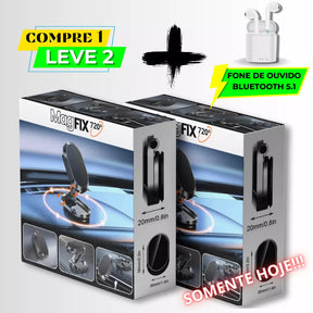 MagFix Premium: Suporte Magnético Veicular - PAGUE 1 LEVE 2 +  + Fone Bluetooth
