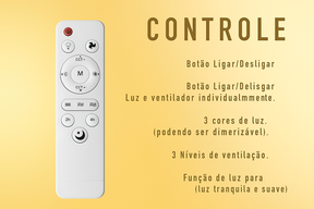 [COMPRE 1 E LEVE 2] Lâmpada Ventilador de Teto com Controle | Instalação Rápida E27