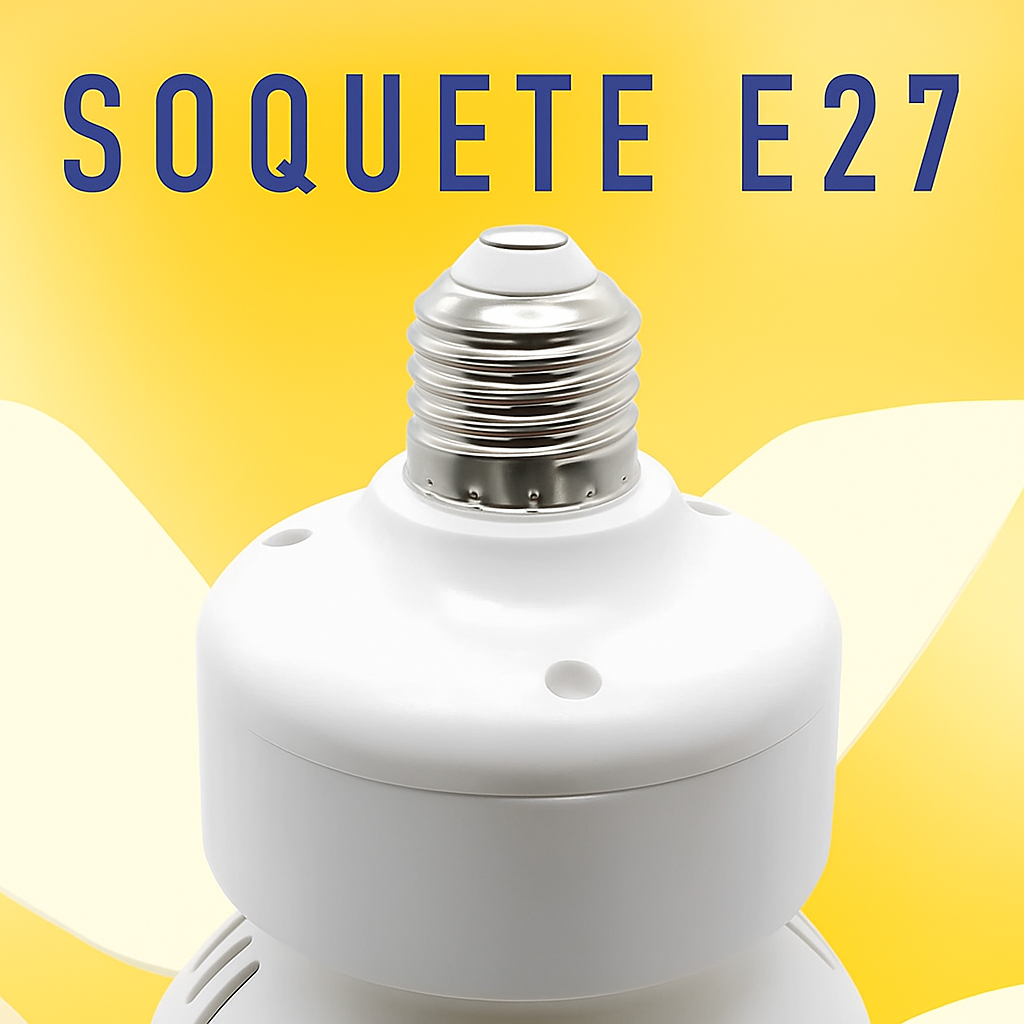 [COMPRE 1 E LEVE 2] Lâmpada Ventilador de Teto com Controle | Instalação Rápida E27