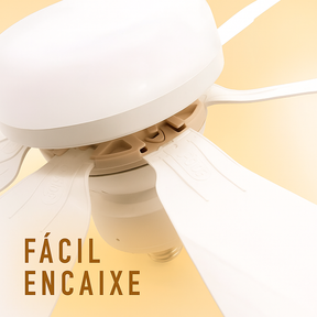 [COMPRE 1 E LEVE 2] Lâmpada Ventilador de Teto com Controle | Instalação Rápida E27