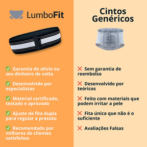 Cinto para dor nas costas - Lumbofit + Brinde Exclusivo
