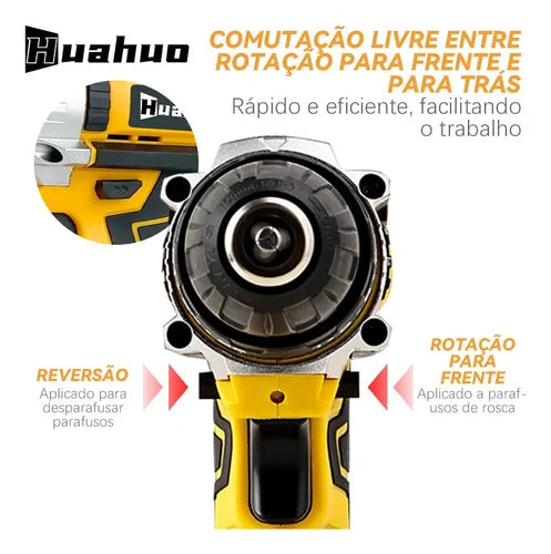 Parafusadeira e Furadeira Huahuo 48V - Bateria de Brinde