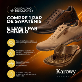 Kit Pegada Sapatênis Ortopédico + Chinelo Massageador [Envio Nacional]