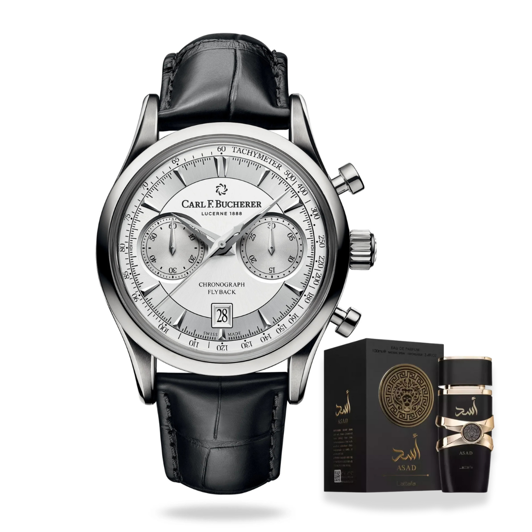 Monarch Flyback 42mm + Perfume Lattafa Asad