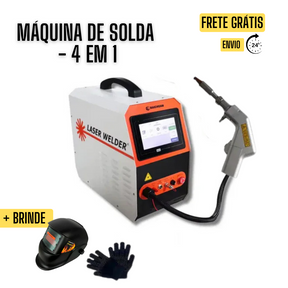Máquina de Solda Laser Portátil Multiprocesso 150A Proteção Térmica + Mascara de proteção