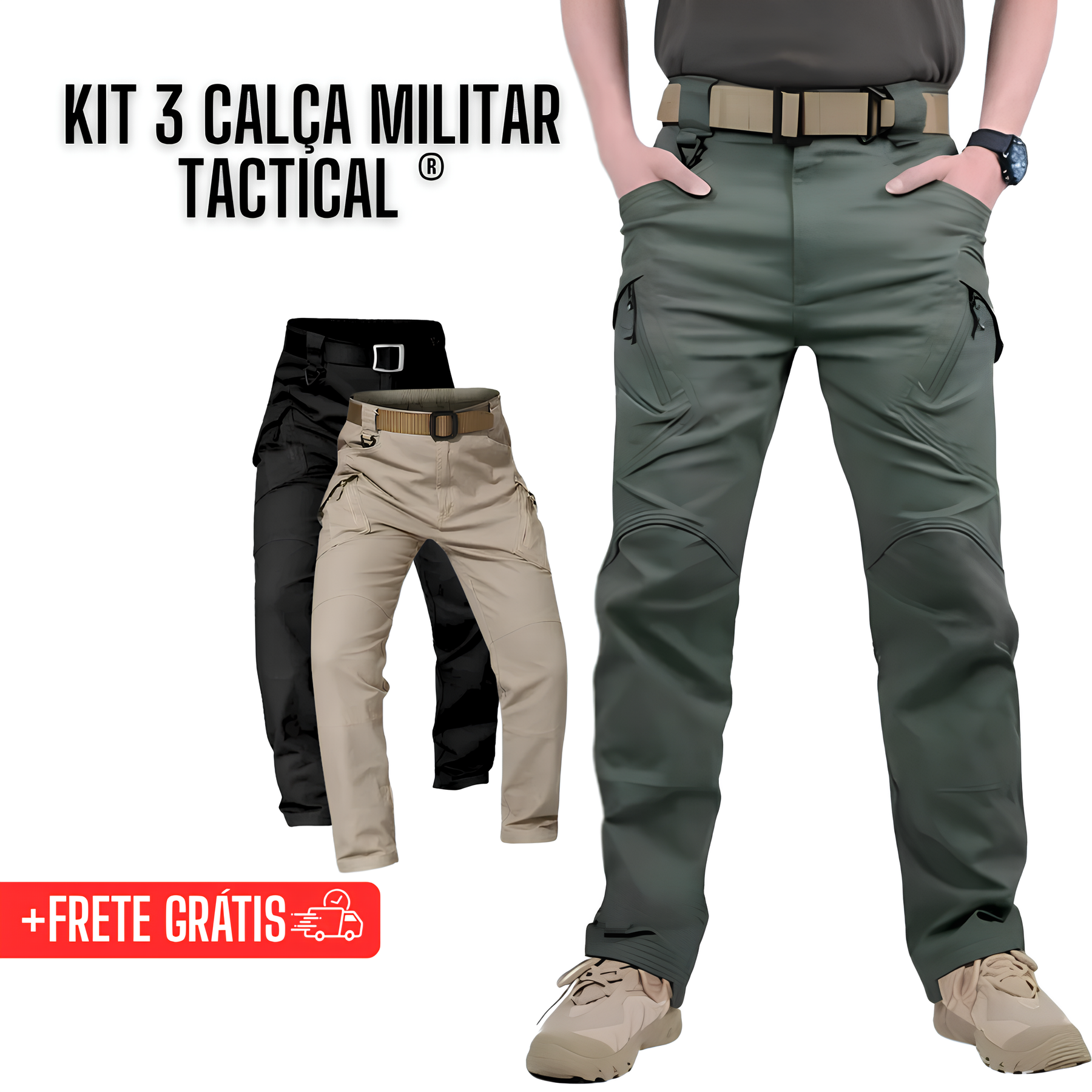 Kit 3 Calça Militar Tactical ® - (Últimas Unidades no Esquenta Black Friday)