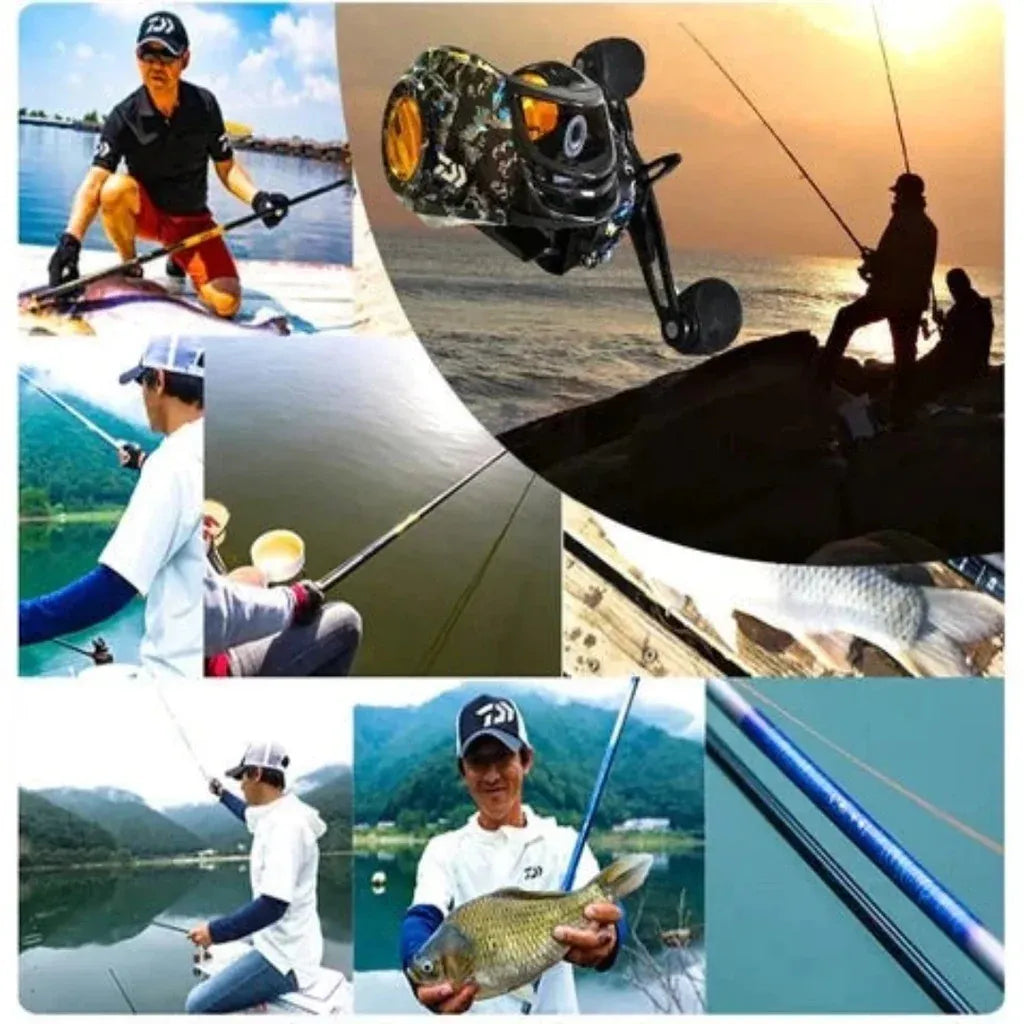 Carretilha de Pesca Daiwa 7.2:1 Anti Cabeleira + Brinde [Faca De Pesca]
